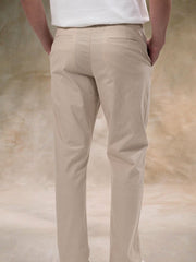 Cut & Sew Light Beige Trouser