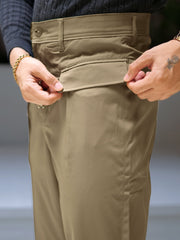 Ashton Button Light Beige Trouser