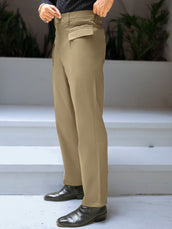 Ashton Button Light Beige Trouser