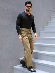 Ashton Button Light Beige Trouser