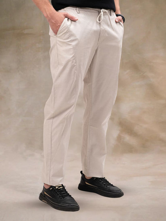 Cut & Sew Light Grey Trouser
