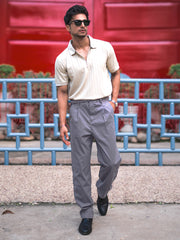 Ashton Belt Light Grey Trouser
