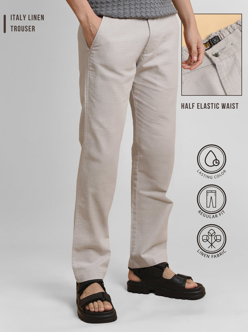 Italy Linen Light Grey Trouser