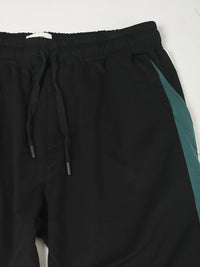 Vibs Stripe Black Baggy Fit Trackpant