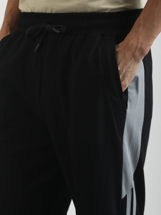 Axis Tape Black Baggy Fit Trackpant
