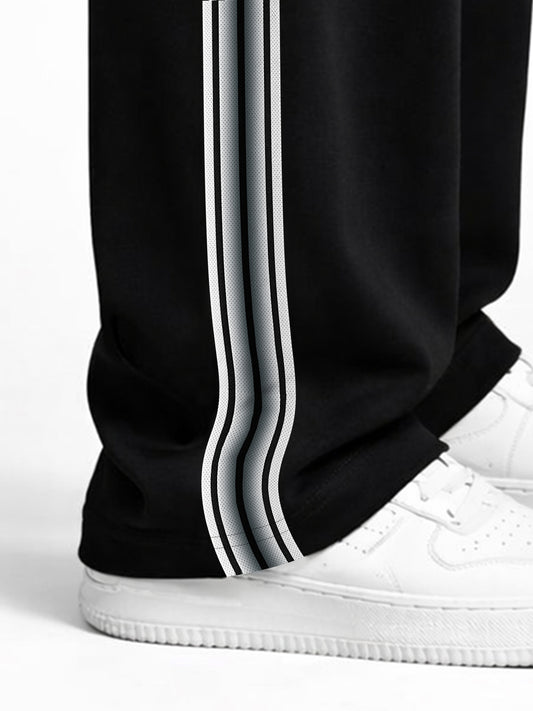 Shadow Stripe Black Baggy Fit Pant