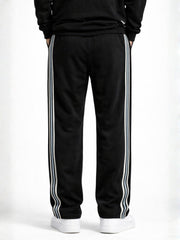 Shadow Stripe Black Baggy Fit Pant
