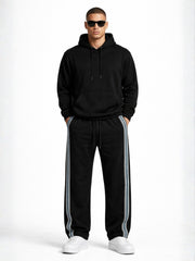 Shadow Stripe Black Baggy Fit Pant