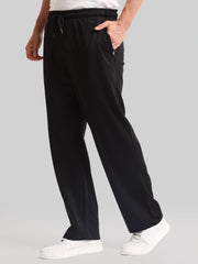 Canvas Baggy Fit Black Track Pant