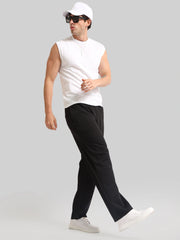 Canvas Baggy Fit Black Track Pant