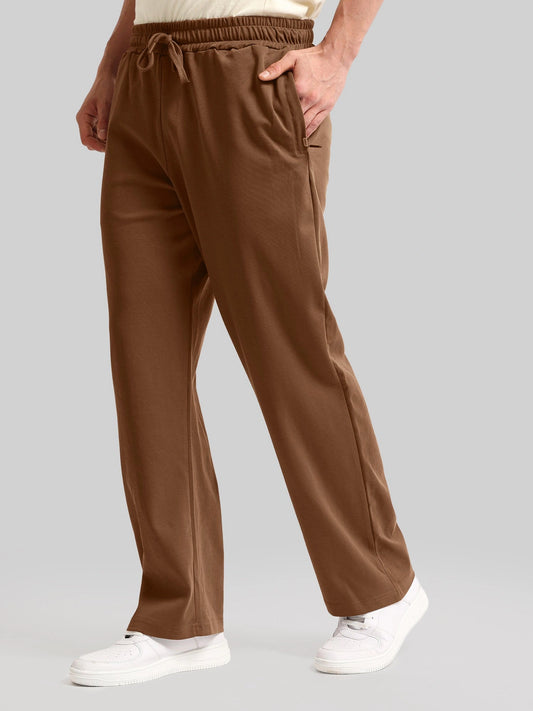 Canvas Baggy Fit Brown Track Pant