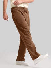Canvas Baggy Fit Brown Track Pant