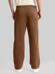 Canvas Baggy Fit Brown Track Pant