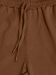 Canvas Baggy Fit Brown Track Pant