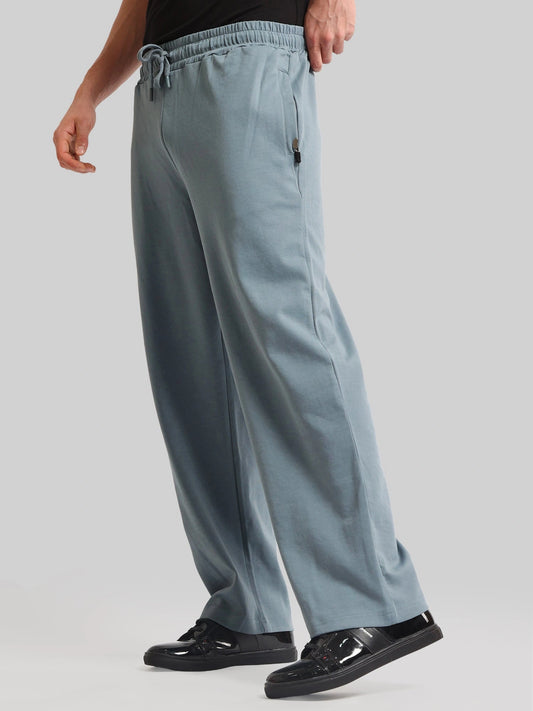 Canvas Baggy Fit Light Grey Track Pant