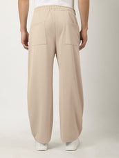 Biscuit Solid Barrel Fit Trackpant