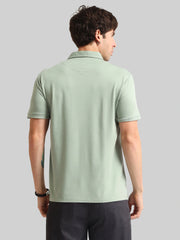 Basic Plain Light Green Half Sleeve Polo T-Shirt
