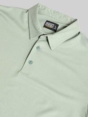 Basic Plain Light Green Half Sleeve Polo T-Shirt
