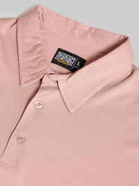 Basic Plain Pink Half Sleeve Polo T-Shirt