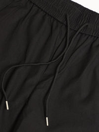 Black Cross-Pocket Baggy Fit Cargo