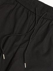 Black Cross-Pocket Baggy Fit Cargo