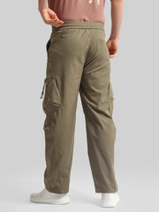 Green Cross-Pocket Baggy Fit Cargo