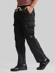 Drift AOP Black Baggy Fit Cargo