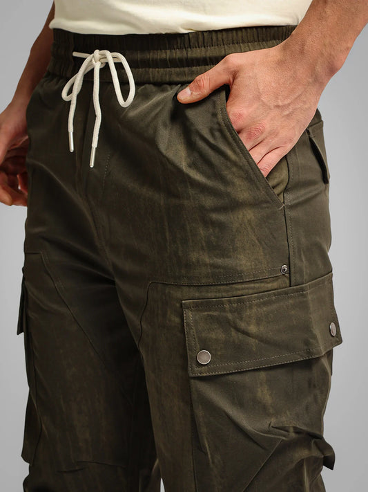 Drift AOP Green Baggy Fit Cargo