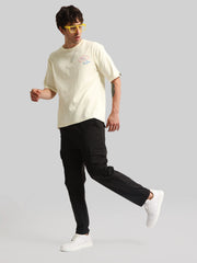 Embossed Flap Pocket Black Cargo