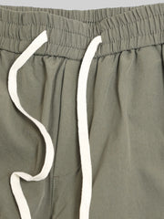 Twin Fold Pocket Green Baggy Fit Cargo