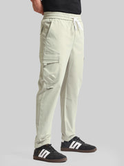 Embossed Flap Pocket Grey Cargo