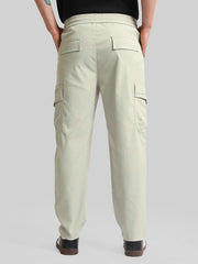 Embossed Flap Pocket Grey Cargo