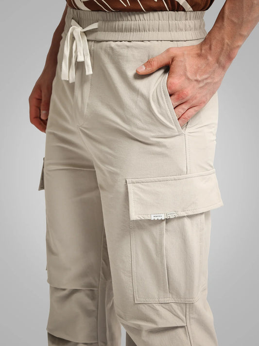 Twin Fold Pocket Grey Baggy Fit Cargo