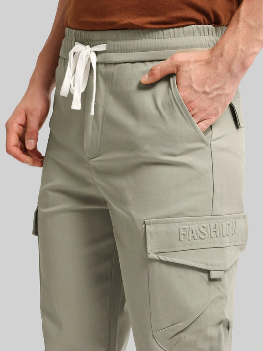 Embossed Flap Pocket Silver Sege Cargo