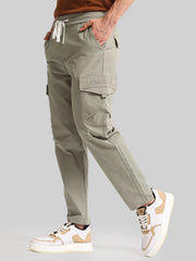 Embossed Flap Pocket Silver Sege Cargo