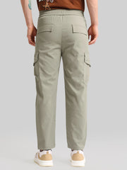 Embossed Flap Pocket Silver Sege Cargo