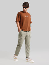 Embossed Flap Pocket Silver Sege Cargo
