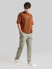 Embossed Flap Pocket Silver Sege Cargo