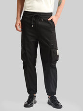 Black Cargo Pant with Side Patch Pocket