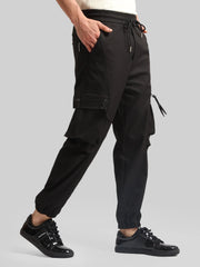 Black Cargo Pant with Side Patch Pocket