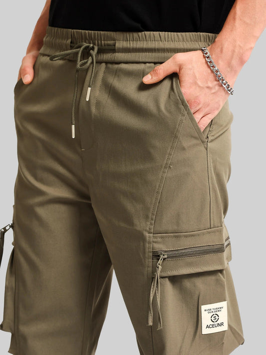 Green Cargo Pant with Side Patch Pocket