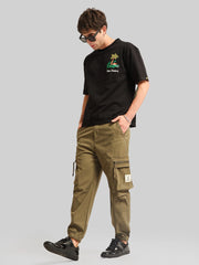 Green Cargo Pant with Side Patch Pocket