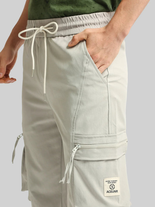 Grey Cargo Pant with Side Patch Pocket