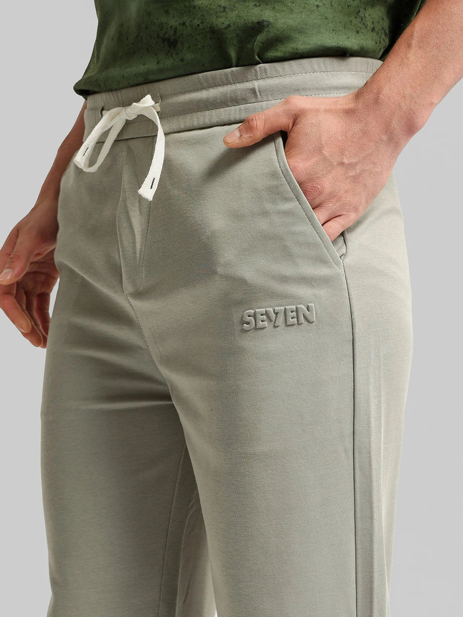 Grey Embossed Baggy Fit Trackpant