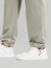 Grey Embossed Baggy Fit Trackpant