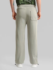Grey Embossed Baggy Fit Trackpant