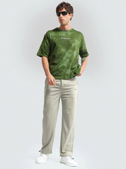 Grey Embossed Baggy Fit Trackpant