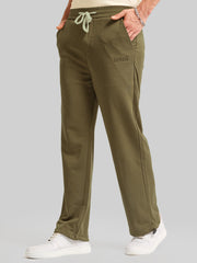 Khaki Embossed Baggy Fit Trackpant