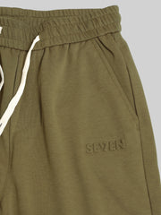 Khaki Embossed Baggy Fit Trackpant
