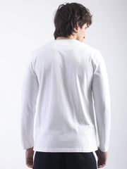 Irregular Side Button White T-Shirt